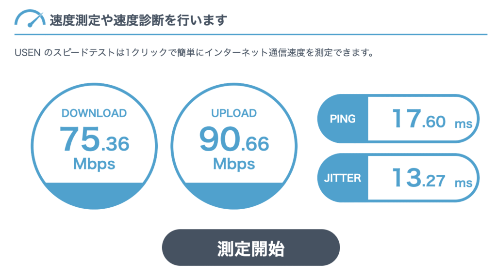 Wi-Fiスピード