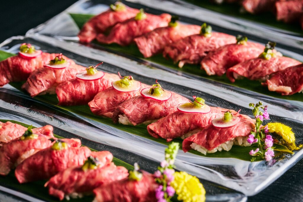 黒毛和牛の肉寿司