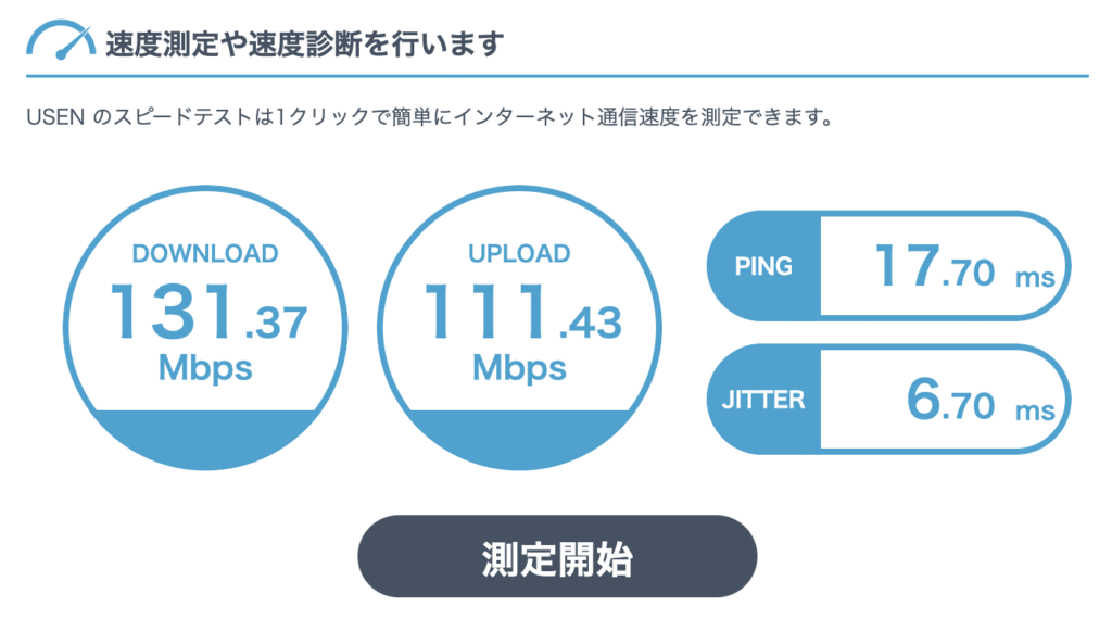 Wi-Fiスピード