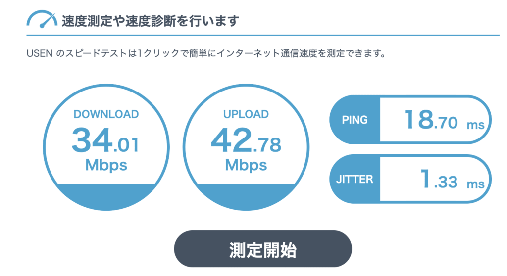 Wi-Fiスピード