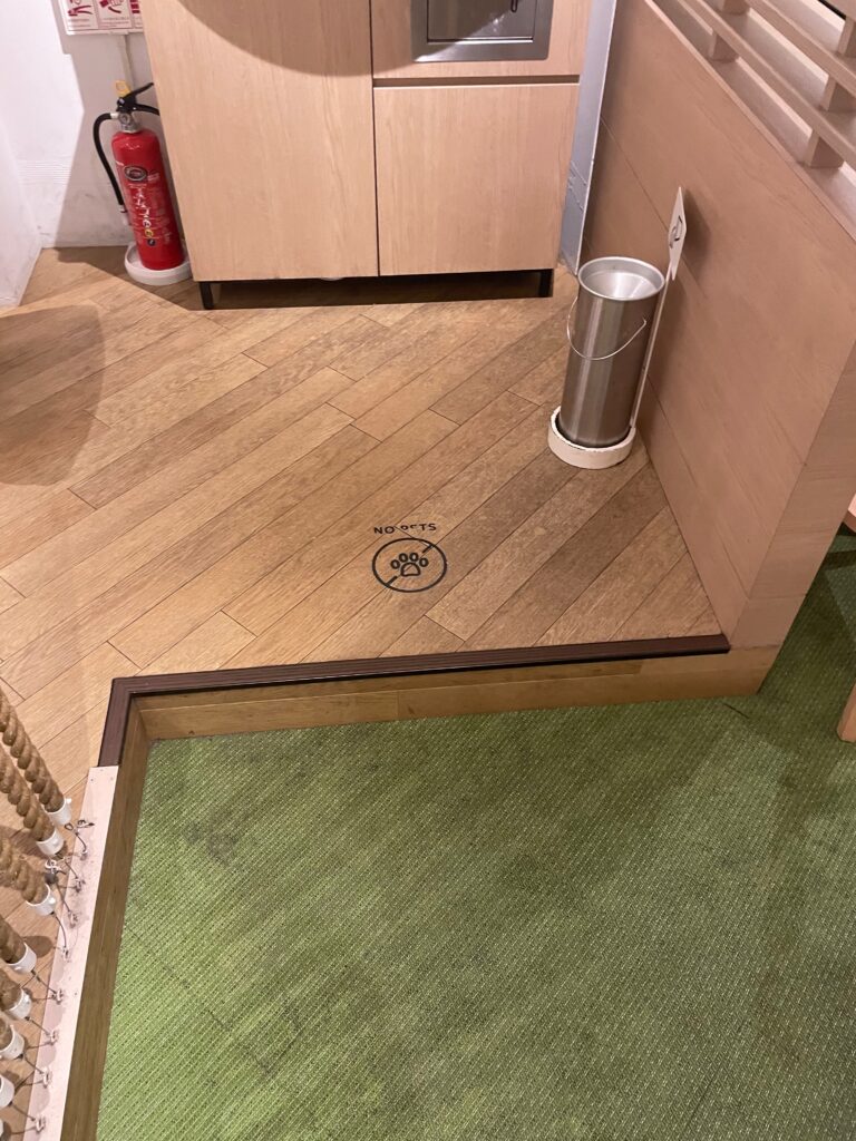 ペット禁止のエリア