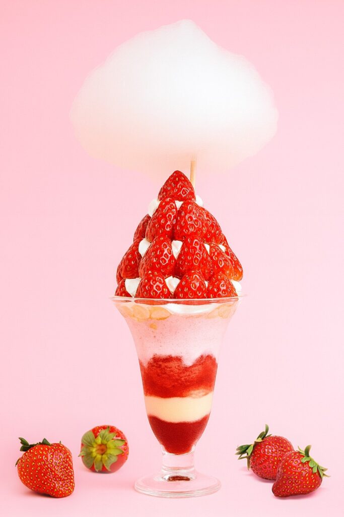 贅沢いちごの食べ比べマウンテンパフェ